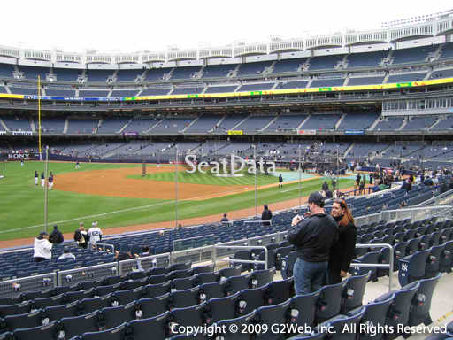 Seat view from section 128 at Yankee Stadium, home of the New York Yankees