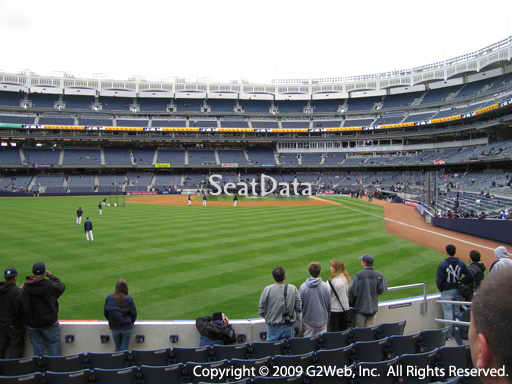 Seat view from section 134 at Yankee Stadium, home of the New York Yankees