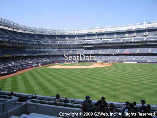 Seat view from bleacher section 203 at Yankee Stadium, home of the New York Yankees