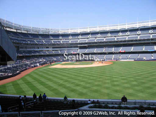 Seat view from bleacher section 204 at Yankee Stadium, home of the New York Yankees