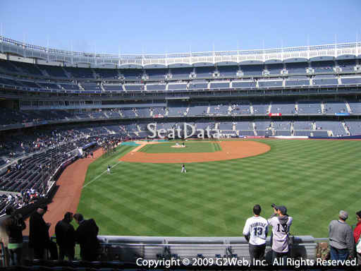 Seat view from section 205 at Yankee Stadium, home of the New York Yankees