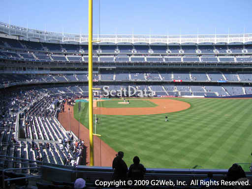 Seat view from section 207 at Yankee Stadium, home of the New York Yankees