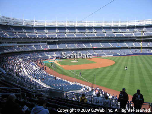 Seat view from section 209 at Yankee Stadium, home of the New York Yankees