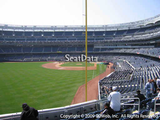 Seat view from section 233A at Yankee Stadium, home of the New York Yankees