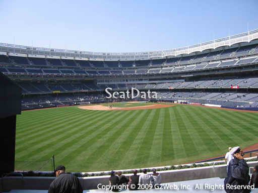 Seat view from bleacher section 239 at Yankee Stadium, home of the New York Yankees