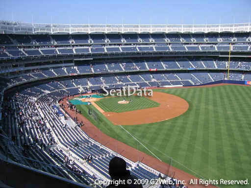 Seat view from section 309 at Yankee Stadium, home of the New York Yankees