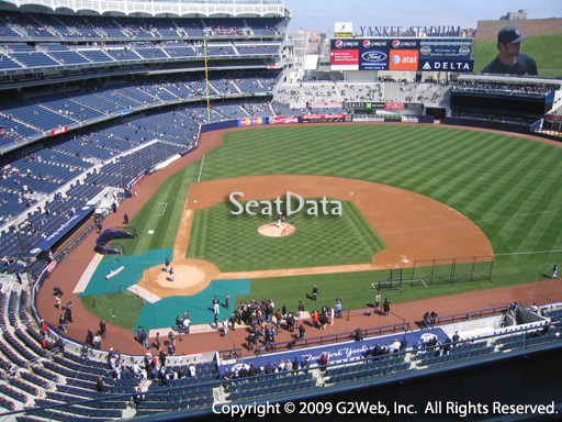 Seat view from section 317 at Yankee Stadium, home of the New York Yankees