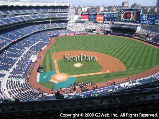 Seat view from section 418 at Yankee Stadium, home of the New York Yankees