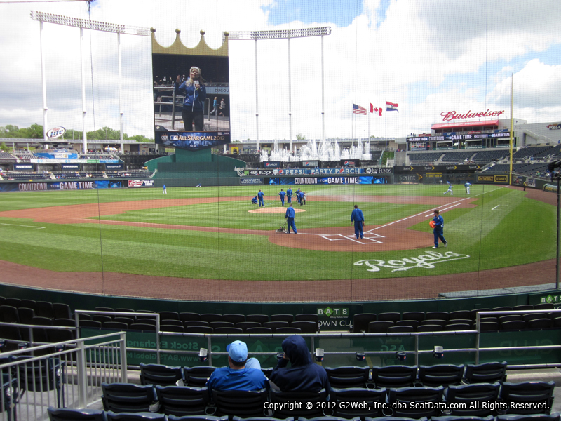 Seat view from section 126 at Kauffman Stadium, home of the Kansas City Royals