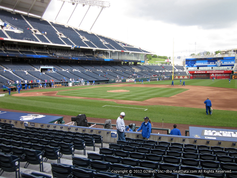 Seat view from section 137 at Kauffman Stadium, home of the Kansas City Royals