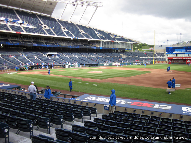 Seat view from section 138 at Kauffman Stadium, home of the Kansas City Royals
