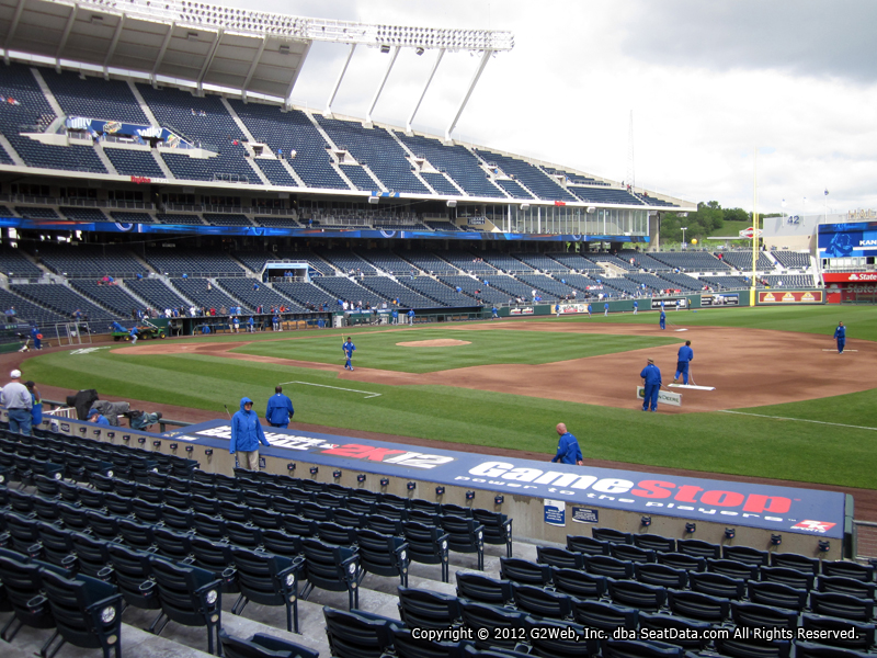 Seat view from section 139 at Kauffman Stadium, home of the Kansas City Royals