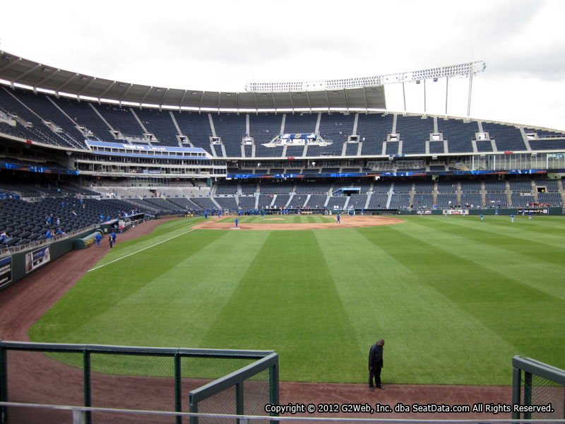 Seat view from section 151 at Kauffman Stadium, home of the Kansas City Royals