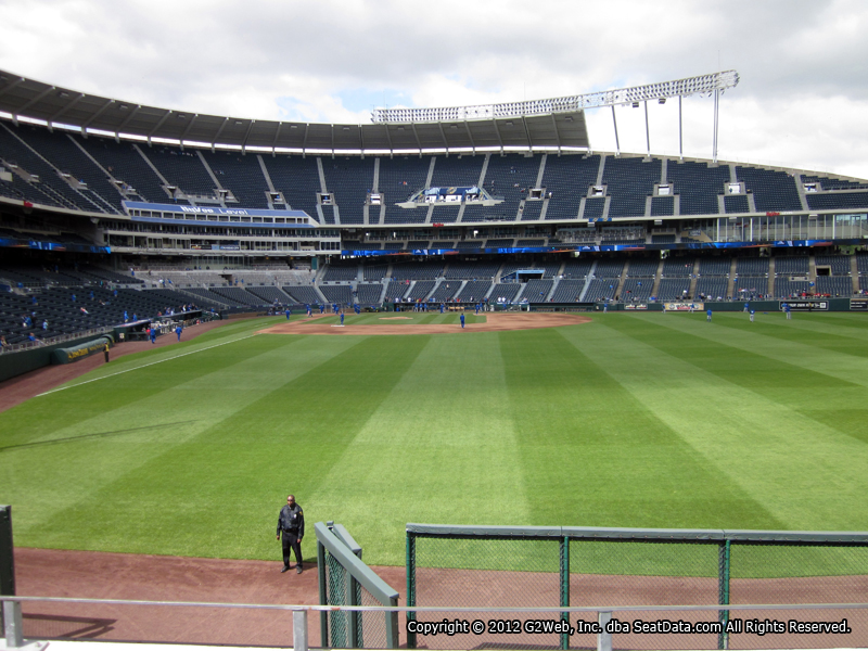 Seat view from section 152 at Kauffman Stadium, home of the Kansas City Royals