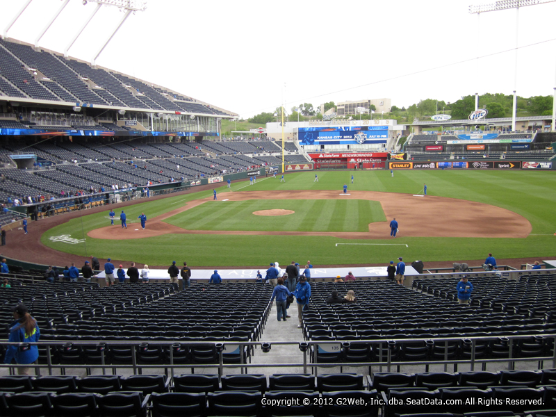 Seat view from section 234 at Kauffman Stadium, home of the Kansas City Royals