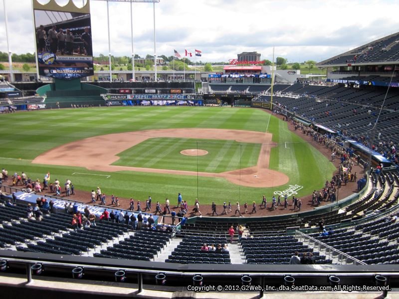 Seat view from section 311 at Kauffman Stadium, home of the Kansas City Royals