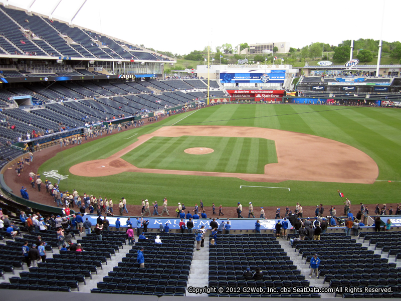 Seat view from section 316 at Kauffman Stadium, home of the Kansas City Royals