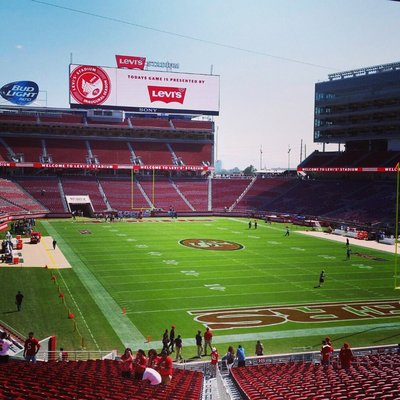 Seat view from section 106 at Levi’s Stadium, home of the San Francisco 49ers