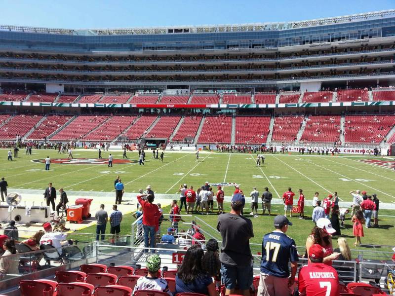 Seat view from section 112 at Levi’s Stadium, home of the San Francisco 49ers
