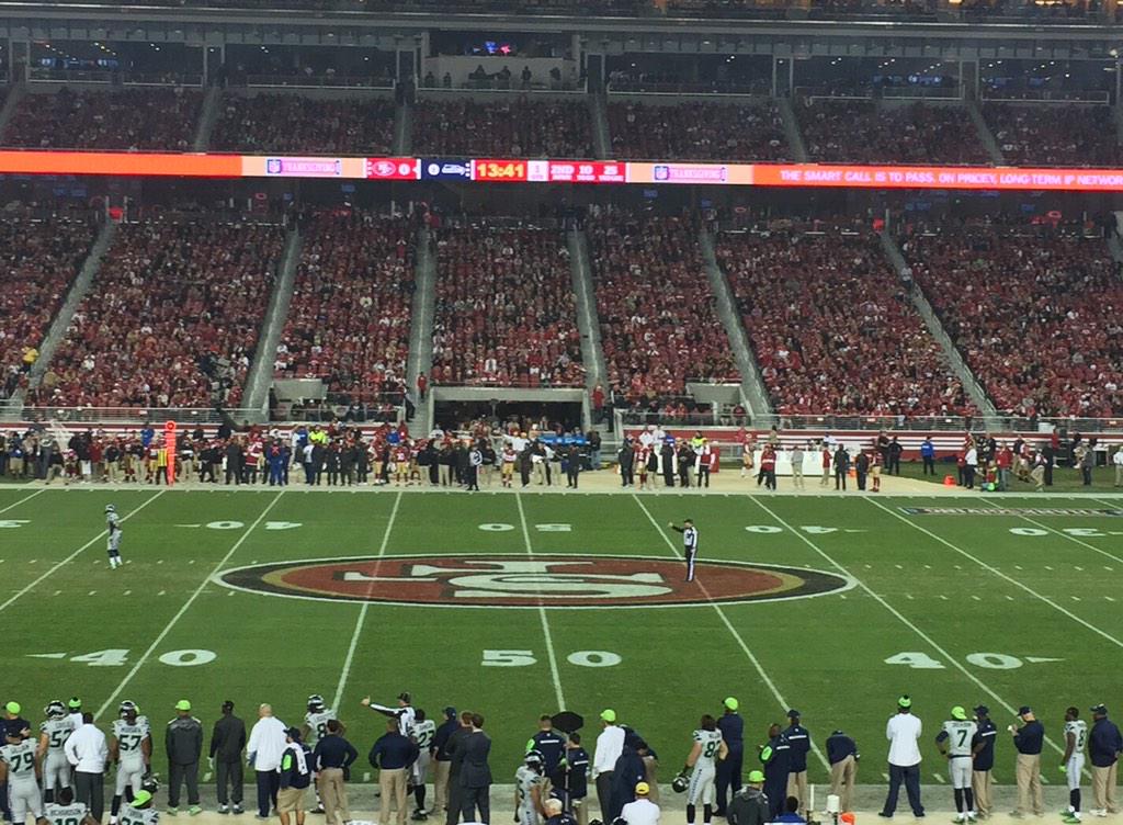 Seat view from section 115 at Levi’s Stadium, home of the San Francisco 49ers