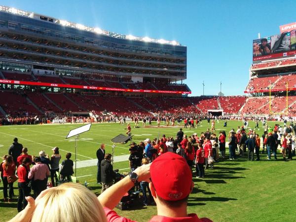 Seat view from section 120 at Levi’s Stadium, home of the San Francisco 49ers
