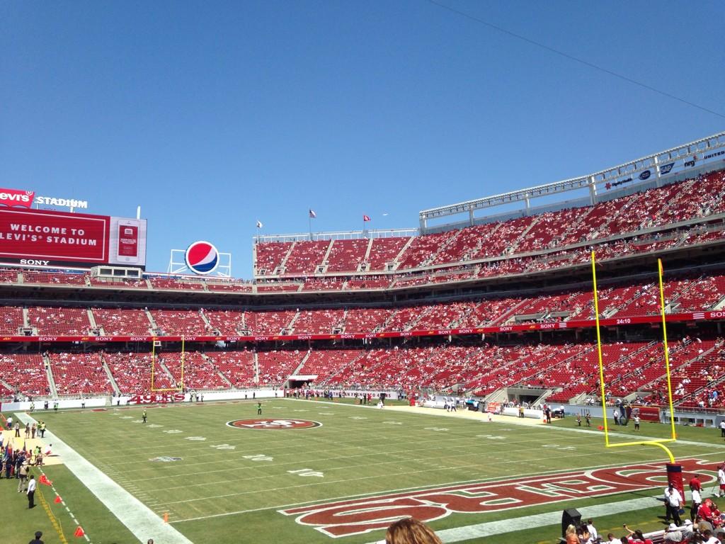 Seat view from section 130 at Levi’s Stadium, home of the San Francisco 49ers