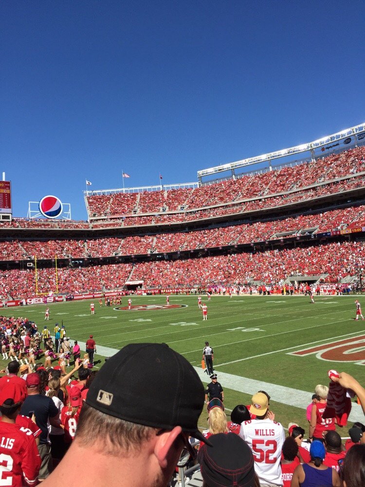 Seat view from section 132 at Levi’s Stadium, home of the San Francisco 49ers