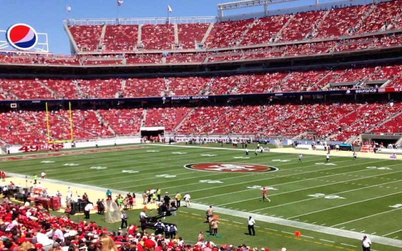 Seat view from section 133 at Levi’s Stadium, home of the San Francisco 49ers