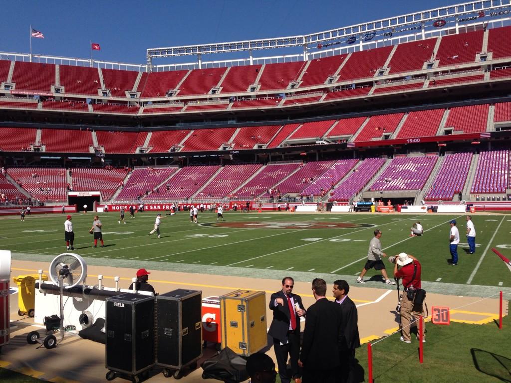 Seat view from section 136 at Levi’s Stadium, home of the San Francisco 49ers