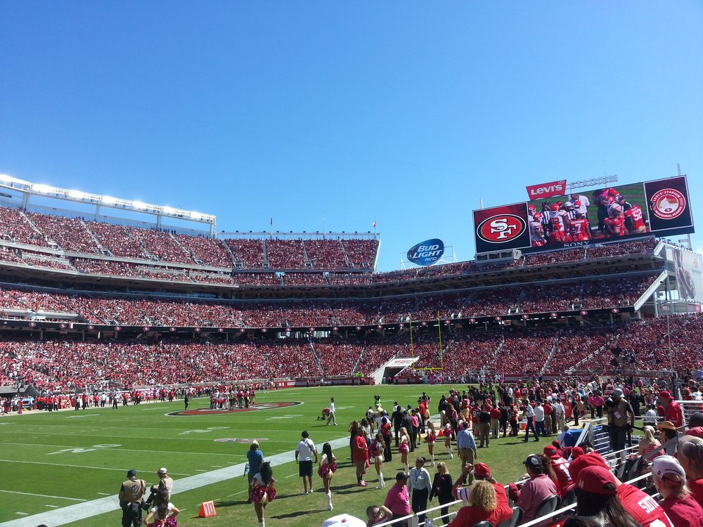 Seat view from section 143 at Levi’s Stadium, home of the San Francisco 49ers