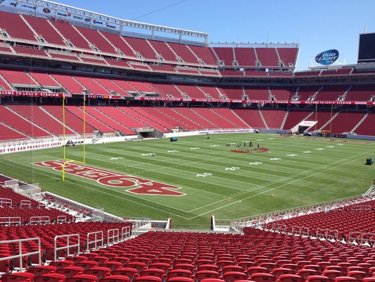 Seat view from section 145 at Levi’s Stadium, home of the San Francisco 49ers