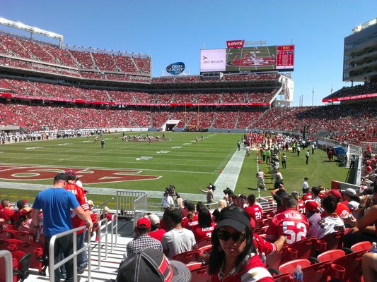 Seat view from section 146 at Levi’s Stadium, home of the San Francisco 49ers