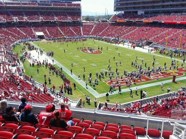 Seat view from section 206 at Levi’s Stadium, home of the San Francisco 49ers