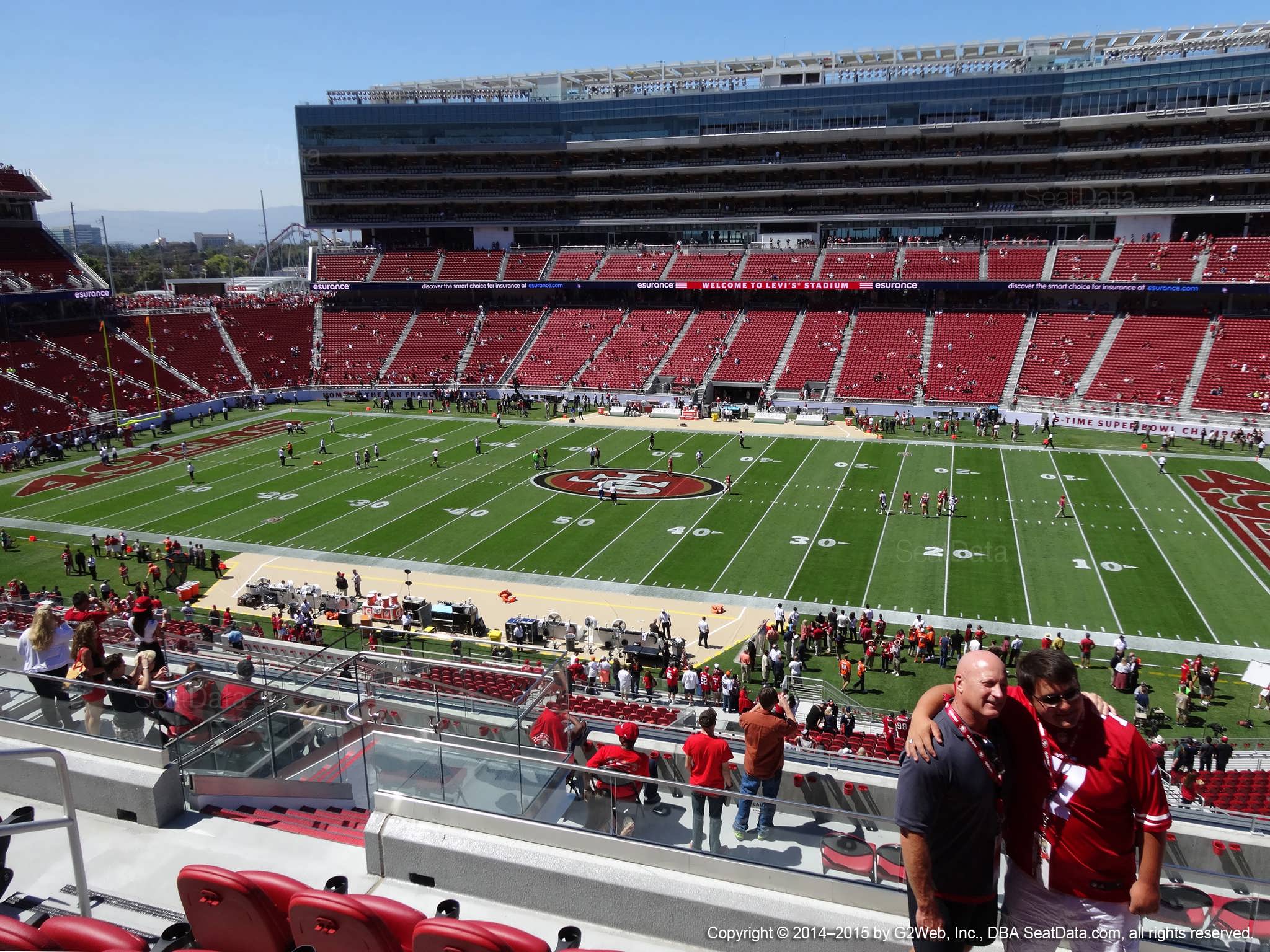 Seat view from section 213 at Levi’s Stadium, home of the San Francisco 49ers