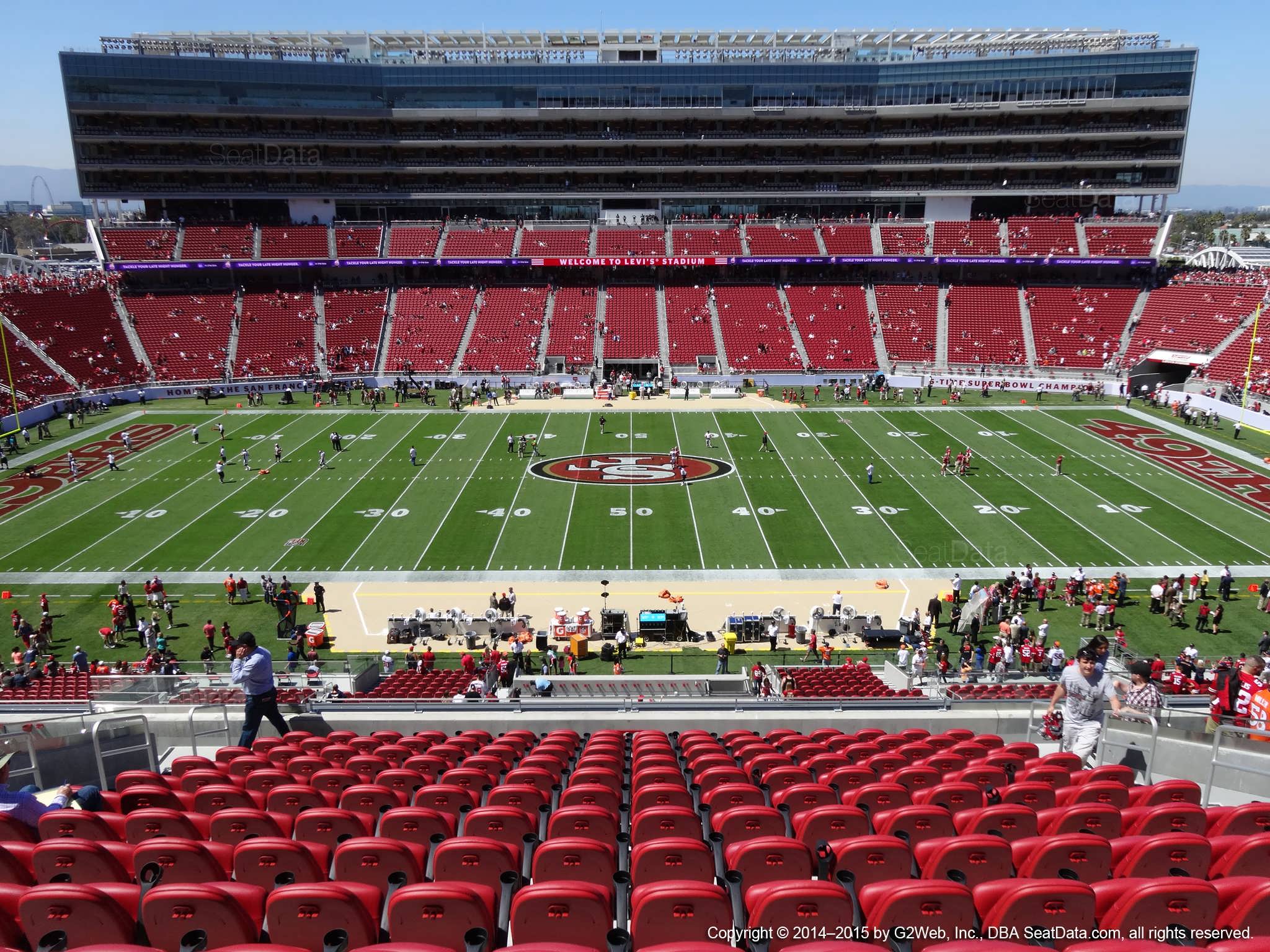 Seat view from section 216 at Levi’s Stadium, home of the San Francisco 49ers