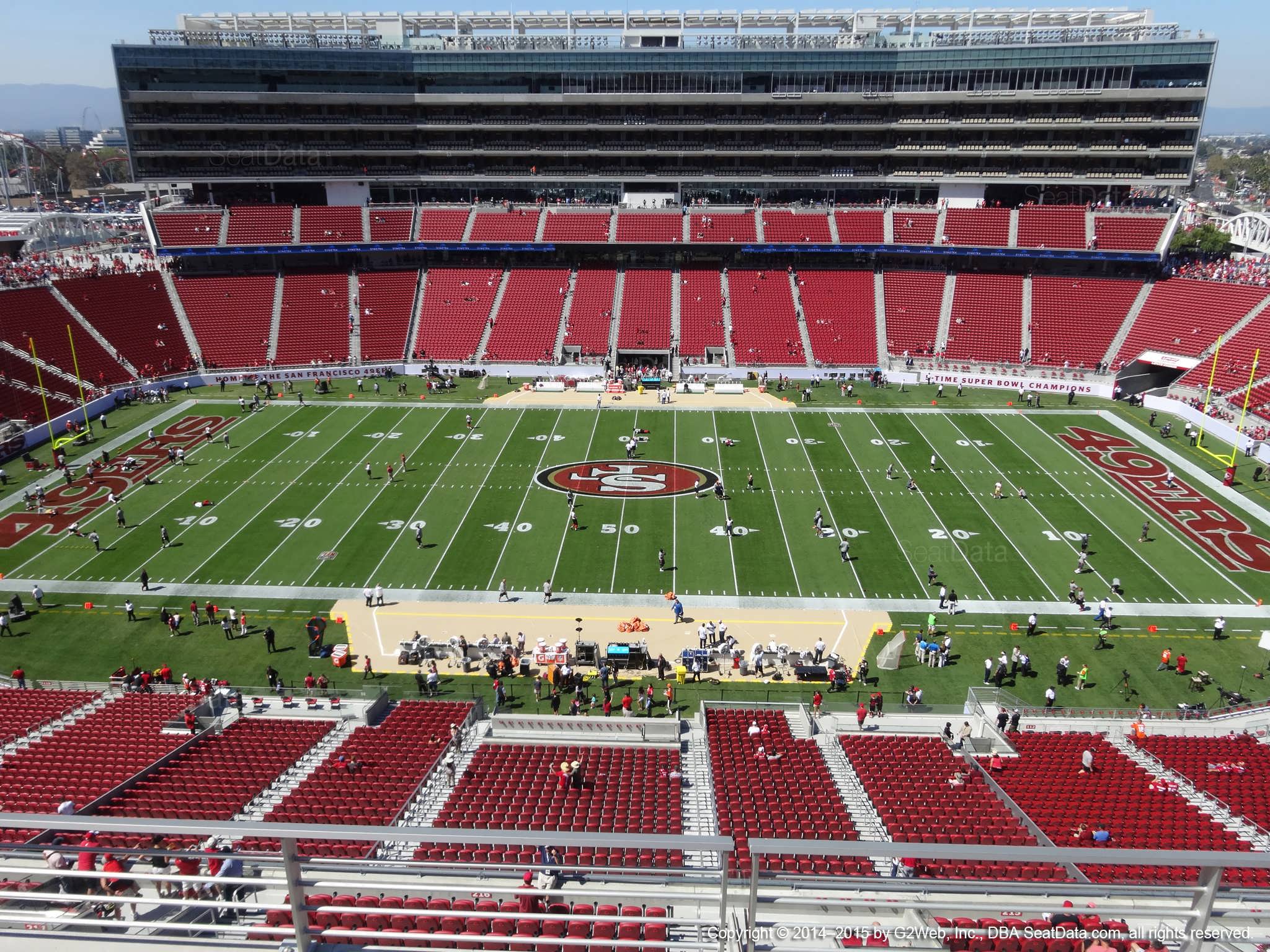 Seat view from section 314 at Levi’s Stadium, home of the San Francisco 49ers