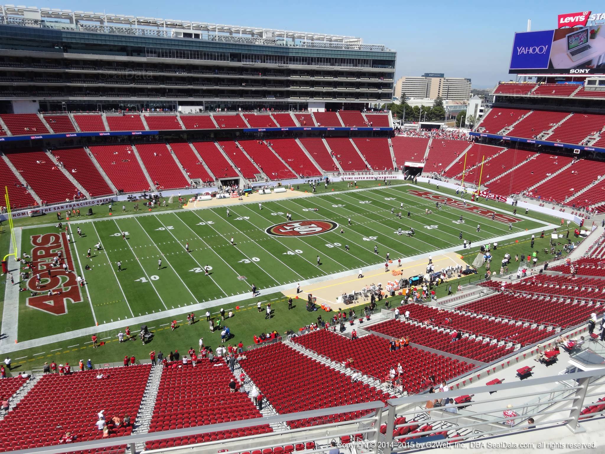 Seat view from section 318 at Levi’s Stadium, home of the San Francisco 49ers