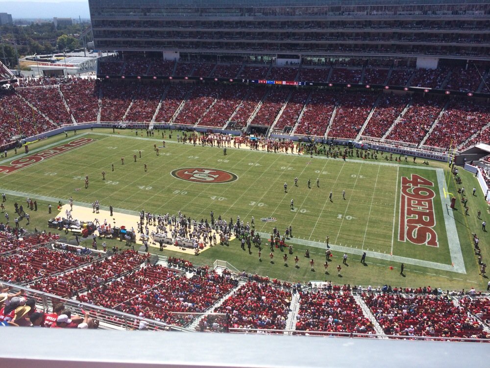 Seat view from section 408 at Levi’s Stadium, home of the San Francisco 49ers