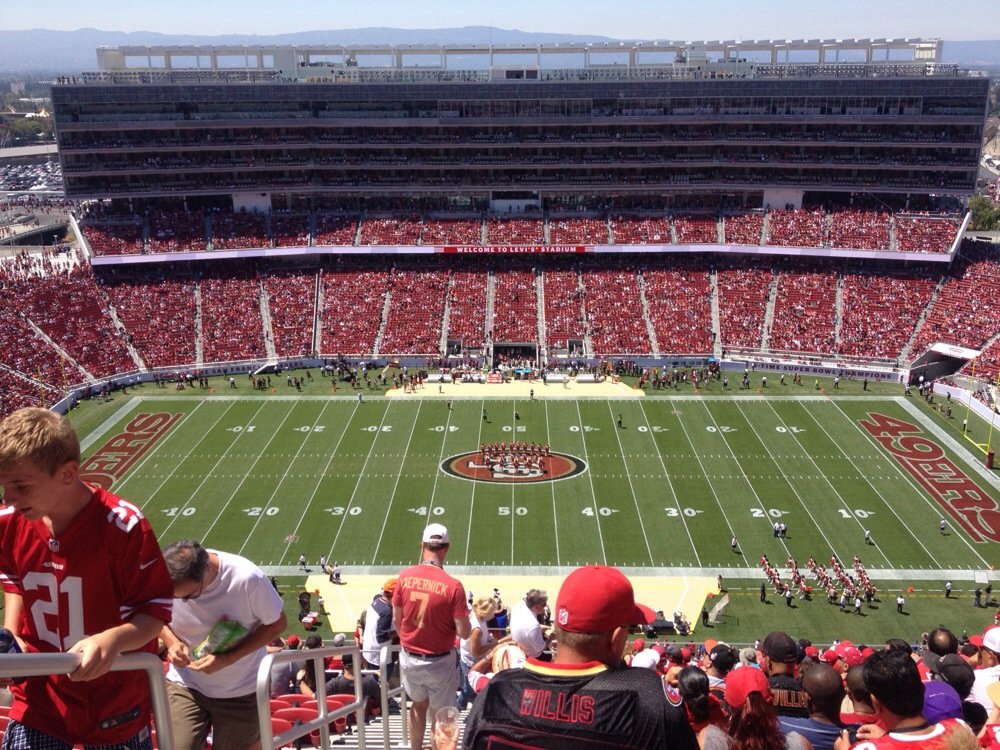 Seat view from section 411 at Levi’s Stadium, home of the San Francisco 49ers