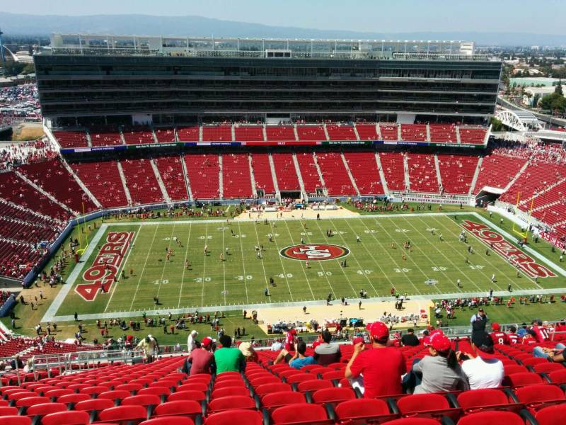 Seat view from section 414 at Levi’s Stadium, home of the San Francisco 49ers