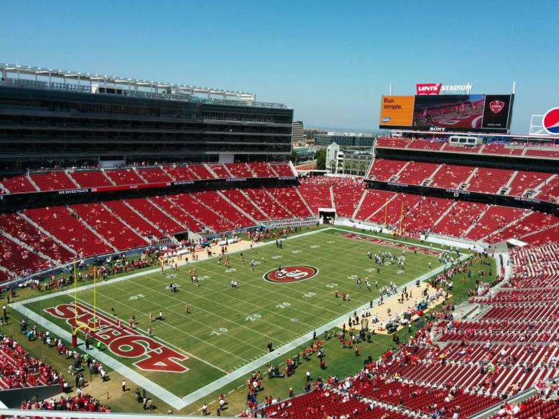 Seat view from section 419 at Levi’s Stadium, home of the San Francisco 49ers