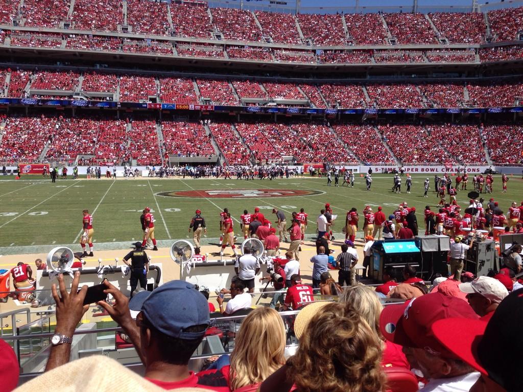 Seat view from section 139 at Levi’s Stadium, home of the San Francisco 49ers