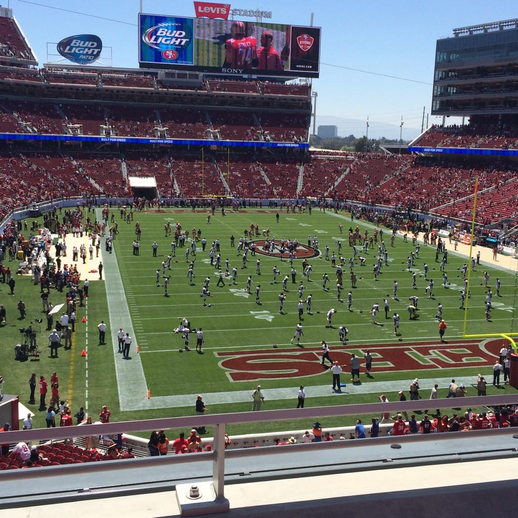 Seat view from section 205 at Levi’s Stadium, home of the San Francisco 49ers
