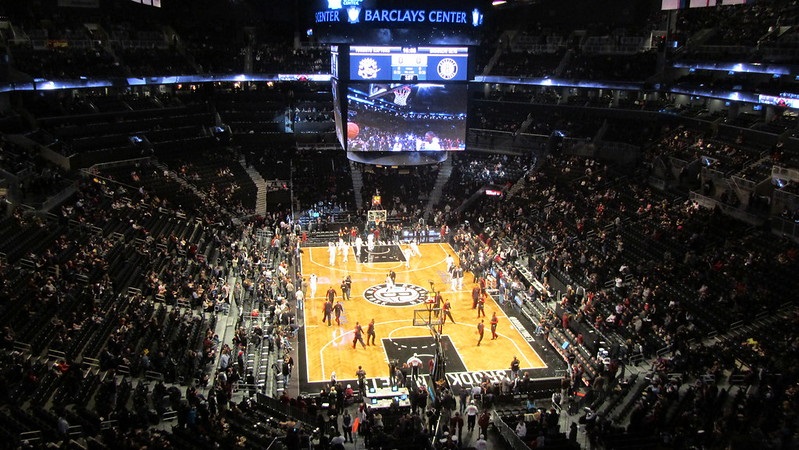 Photo taken from the Honda Club of the Barclays Center during a Brooklyn Nets home game.