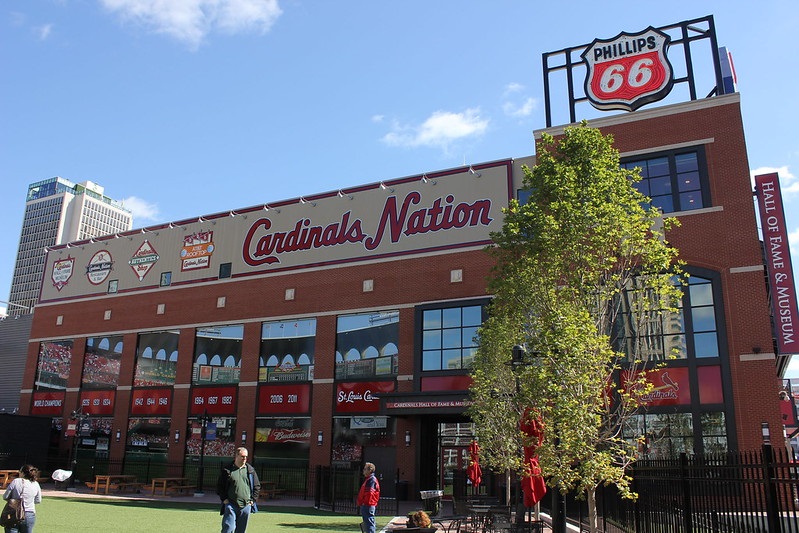 Photo of the Cardinals Nation Restaurant at Busch Stadium.