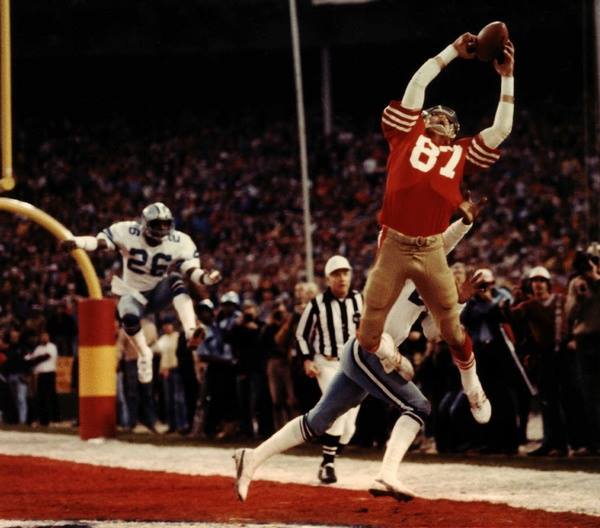 Photo of "The Catch". January 10th, 1982 vs. the Dallas Cowboys.  