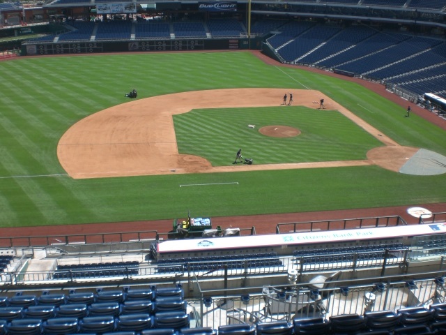 Photo taken from the club level of Citizens Bank Park before a Philadelphia Phillies home game.