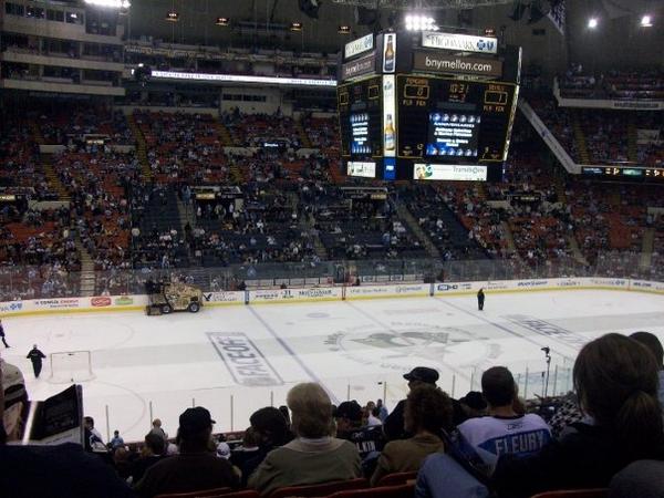 Panoramic photo of the ice at Civic Arena.