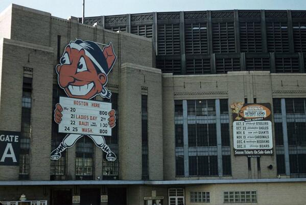 Photo of Gate A at Cleveland Municipal Stadium. 