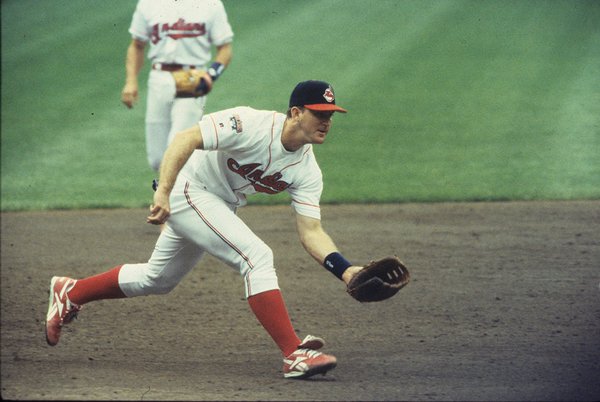 Photo of legendary Cleveland Indians infielder and designated hitter Jim Thome. 